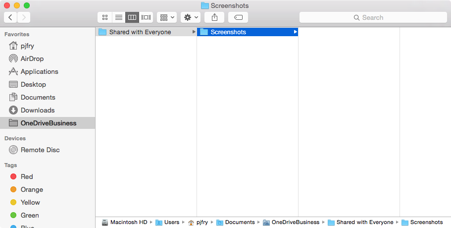 The Screenshots Directory